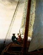 Caspar David Friedrich On the Sailing Boat oil